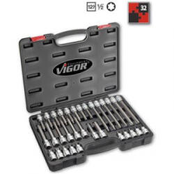 VIGOR Torx kulcs készlet 12, 5 mm ((1/2'' ), 32 részes, (V1917)