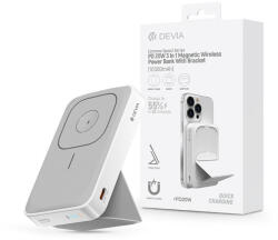 DEVIA Extreme Speed Series 3in1 Magnetic Wireless PD 20W powerbank/állvány - 10.000 mAh - fehér - mobilehome