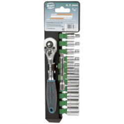 Brüder Mannesmann (M29114) 1/4 (6.3 mm) Dugókulcs készlet 4, 4.5, 5, 5.5, 6, 7, 8, 9, 10, 11, 12, 13, 14 (M29114)