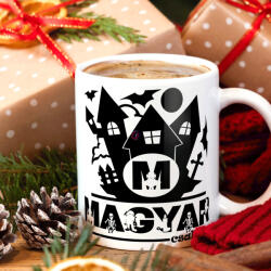 Deconline Customs Halloween monogramos bögre Szellemkastély, személyre szabható 330 ml (DO126182-CERAMIC-MUG)