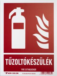  munkavédelmi tábla pvc 150x200 tűzoltó készülék