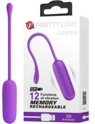 Pretty Love Ou Vibrator Joyce, 12 Moduri Vibratii, Silicon, USB, Violet, 18 cm