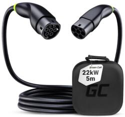 Green Cell Snap töltőkábel elektromos járművekhez Type2 22kW 3x32A 5m 5m (EVKABGC01)