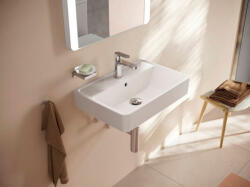 Hansgrohe Xanuia Q Kompakt kerámia mosdó 60x37 cm csapfurattal és túlfolyóval, fehér 60213450 (60213450)