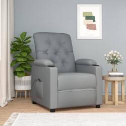 vidaXL világosszürke szövet elektromos dönthető fotel (3098839)