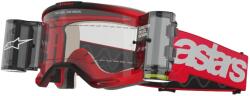 Alpinestars Vision 5 Blaze ROLL-OFF Wide Vision motokrossz szemüveg piros, átlátszó plexivel
