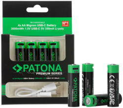 PATONA AA PREMIUM akkumulátor (USB-C) (2.000mAh) (4db) (1410) (1410)