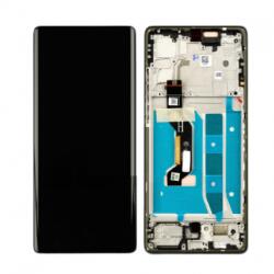 Motorola Moto G85 5G Előlap Keret+LCD Kijelző+Érintőpanel, Zöld, Olive Green (5D68C24855) Gyári, Service Pack