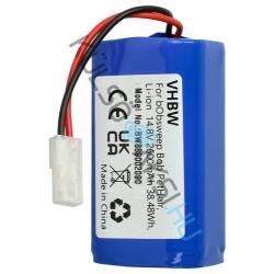 VHBW Csere akkumulátor bObsweep E14040401505a - 2600mAh, 14.4V, Li-Ion (WB-889002090)
