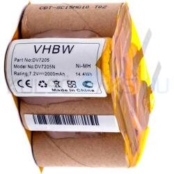 VHBW Cleaner Battery - 2000mAh, 7.2V, NiMH (WB-800118083)