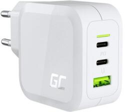 Green Cell Green Cell GaN PowerGaN gyorstöltő 2x USB-C PD + 1x QC 3.0 65W EU (fehér) (GC-36572)