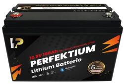 Perfektium akkumulátor/akku LiFePO4 PB 100Ah 12.8V 1280Wh Lítium-vasfoszfát Intelligens BMS, Bluetooth-szal (PB-128V-100Ah)