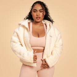 GymBeam BeastPink Дамски суичър Bliss Hoodie Jacket Ivory L