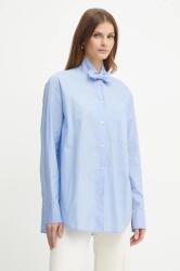 Forte Forte pamut ing női, fűzős nyakkivágású, relaxed, 13306_my shirt - kék 34