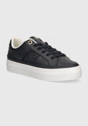 Tommy Hilfiger bőr sportcipő ESSENTIAL VULC SNEAKER MONOGRAM sötétkék, FW0FW07945 - sötétkék Női 39