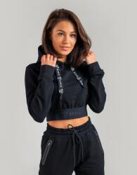 GymBeam STRIX Дамски къс суичър Essential Black XS