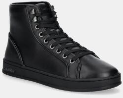 Calvin Klein bőr sportcipő HIGH TOP LACE UP PIPING fekete, HM0HM01589 - fekete Férfi 44