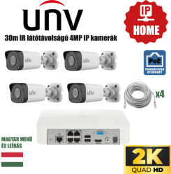  UNV 4 Kamerás 4MP IP kamerarendszer POE 8MP rögzítővel szereld magad csomagban
