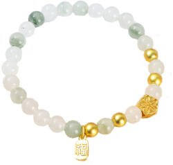 Dollcini Jáde Kristálykarkötő - Feng Shui Szerencseékszer - Természetes jégjade virág (440101)