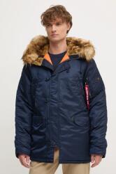 Alpha Industries rövid kabát N3B 103141 07 férfi, bordó, téli - sötétkék S