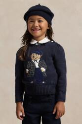 Ralph Lauren gyerek pamut pulóver sötétkék, meleg, 312951750001 - sötétkék 102-108