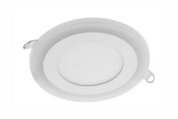 GTV LD-TWW09W-CB LED alsó lámpa TWINS, 9W (6W + 3W), 640lm, AC220-240V, 50/60 Hz, PF>0, 5, RA>80, IP20, sugárzási szög 120°, meleg fehér 3000K, süllyesztett, fehér ház (LD-TWW09W-CB)