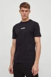 Ellesse pamut póló Ollio Tee fekete, férfi, nyomott mintás, SHP16463 - fekete XL