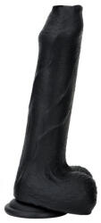 DarkSil Nopi - prémium szilikon dildó, 16 cm, fekete - szexvital