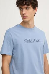 Calvin Klein pamut póló férfi, nyomott mintás, K10K113587 - kék L