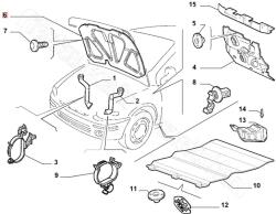 FIAT eredeti Géptető szigetelés FIAT MULTIPLA (51760698)