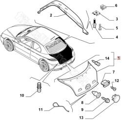 FIAT eredeti Csomagtér ajtó belső borítás ALFA ROMEO GT (156042275)