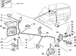 FIAT eredeti Tolóajtó belső kilincs FIAT DUCATO II (94-02) (1301412808)