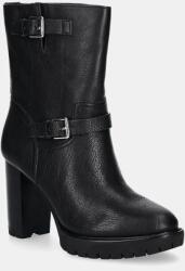 Lauren Ralph Lauren bőr csizma Lyvia fekete, női, magassarkú, 802937819001 - fekete Női 37