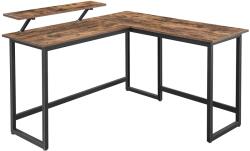 Klubfotel Sarok íróasztal állítható monitortartóval 140 x 130 x 76/91, 5 cm