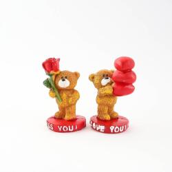  Valentin-napi Maci Polyresin 2 féle 4x7 cm CQ110272