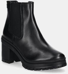 Lauren Ralph Lauren bőr bokacsizma Cailie fekete, női, magassarkú, 802937825001 - fekete Női 39
