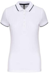 Kariban KA252 LADIES' SHORT-SLEEVED PIQUÉ KNIT POLO SHIRT (ka252wh/nv-s)