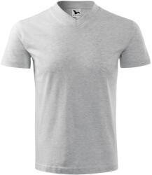 MALFINI Tricou V-neck - Gri deschis prespălat | S (1020313)