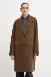 HUGO BOSS gyapjúkabát zöld, átmeneti, oversize, 50518893 - zöld 34