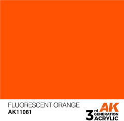 AK Interactive Fluorescent Orange Acrylic Paint 17ml (AK11081)