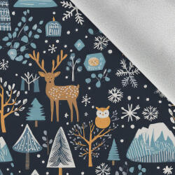 Takoy Téli softshell anyag bagoly és szarvas az erdőben