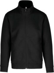 Kariban Uniszex cipzáras pulóver, Kariban KA472, Black-L (ka472bl-l)