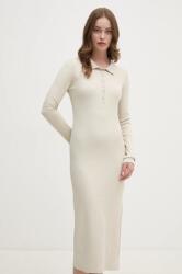 Calvin Klein ruha bézs, midi, egyenes, J20J224456 - bézs XS