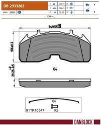 DANBLOCK set placute frana, frana disc DANBLOCK DB 2933282 (DB 2933282)