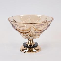 Romantic Home Fructiera din sticla Golden 29 cm x 13 cm (754-11024) Tava