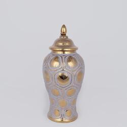 Romantic Home Vaza din ceramica Grey Gold 40 cm (752-20349)