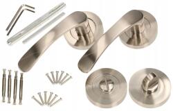 KOTARBAU Set de mânere de ușă 110mm satinat cu cheiță de wc (ZSY0315)