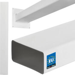 KOTARBAU Conductă De Ventilație Pentru Cabluri Plate 110x55 Alb 100cm (n812)