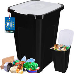 Kotarbau Coș de gunoi cu capac alb 50 l (D222) Cos de gunoi