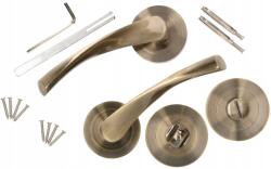 KOTARBAU Set de mânere de ușă 130mm patina cu cheiță wc (ZSY0063)